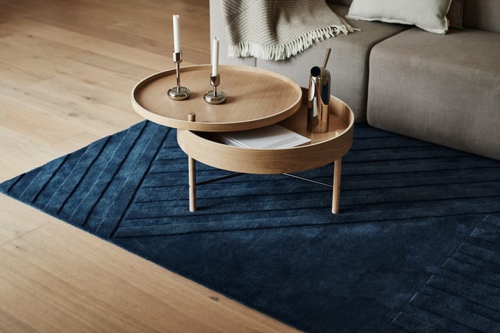 Levels wool rug stripes blue, 170x240 cm NJRD