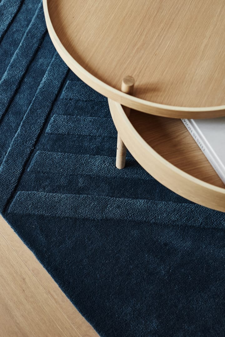 Levels wool rug stripes blue, 170x240 cm NJRD