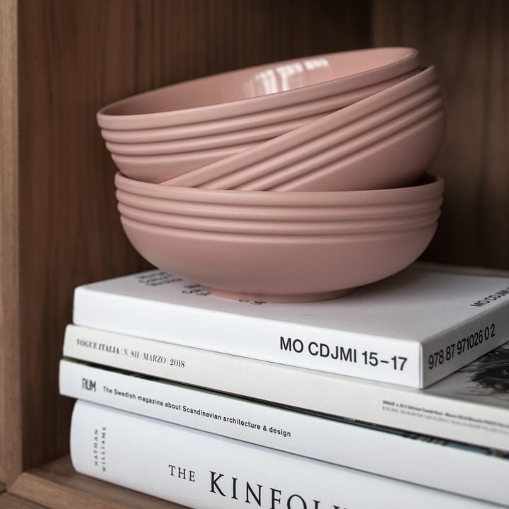 Lines bowl Ø16 cm 6-pack, pink NJRD