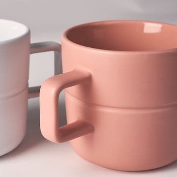 Lines mug 50 cl 2-pack - pink - NJRD