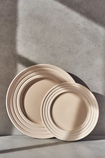 Lines small plate Ø21 cm 6-pack - beige - NJRD