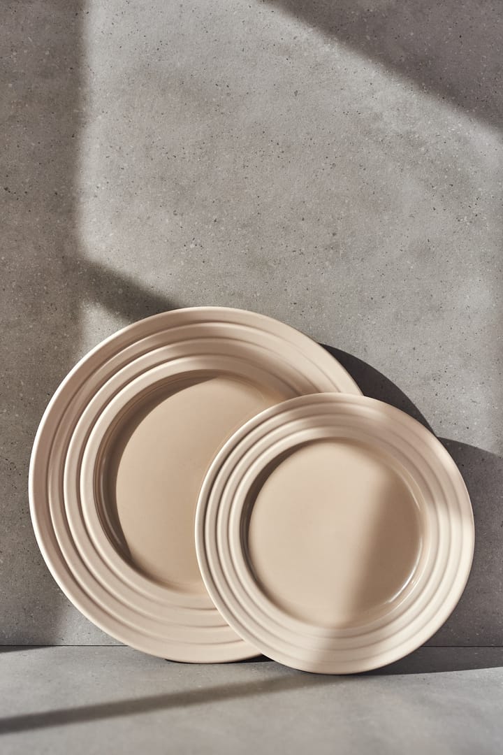 Lines small plate Ø21 cm 6-pack, beige NJRD