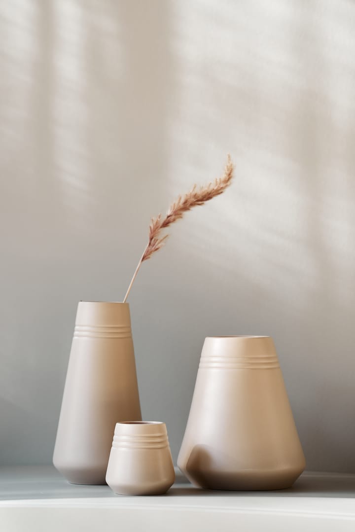 Lines vase 18 cm, Beige NJRD