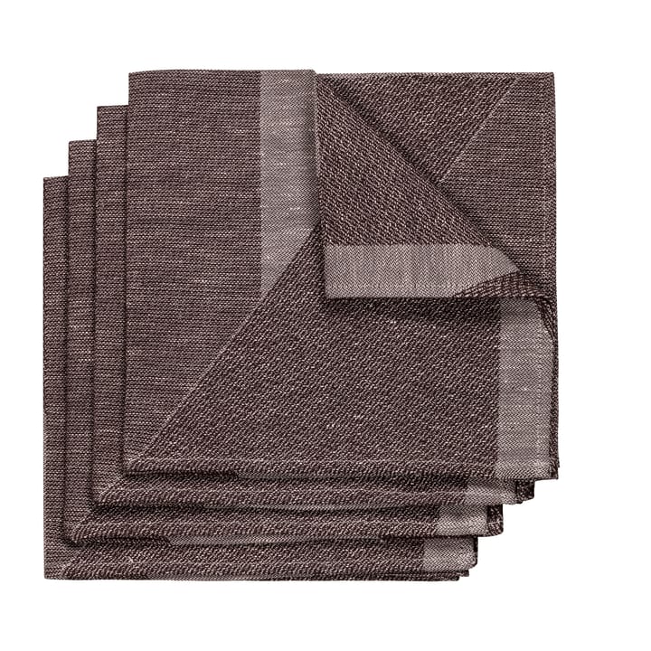 Metric napkin 47x47 cm 4-pack, Brown-white NJRD