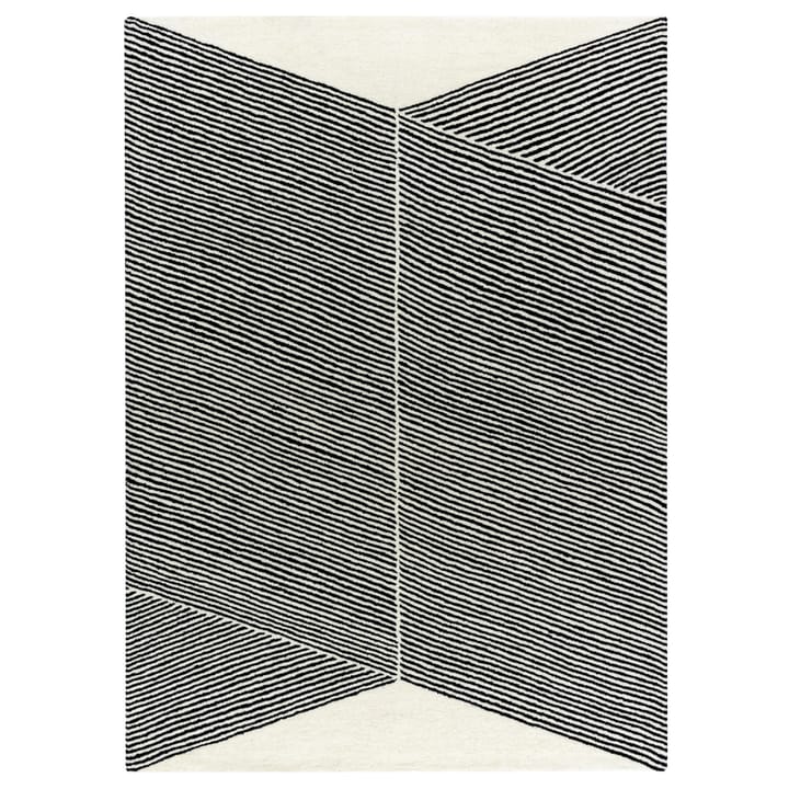 Rectangles wool rug natural white, 200x300 cm NJRD