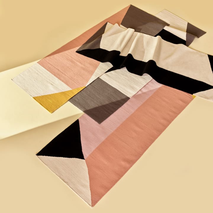 Stripes blocks kelim rug pink, 80x240 cm NJRD