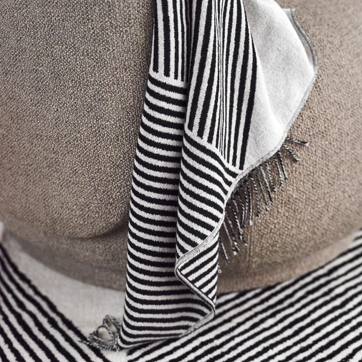 Stripes cotton throw, black NJRD