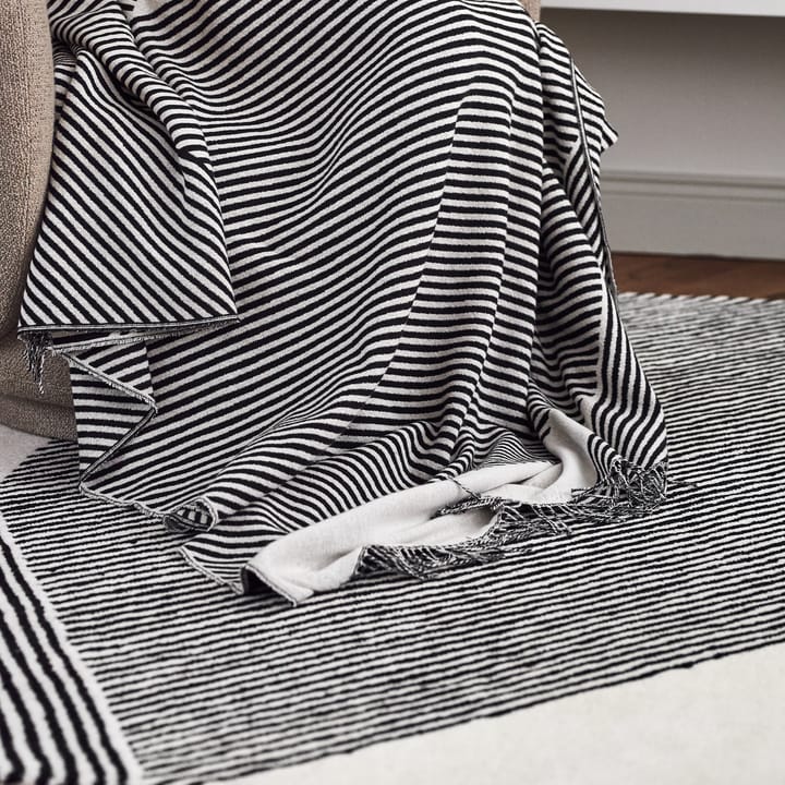 Stripes cotton throw, black NJRD