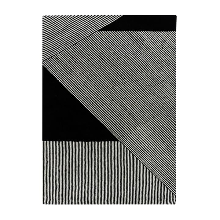 Stripes wool rug black, 170x240 cm NJRD