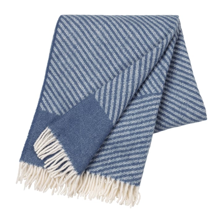 Stripes wool throw 130x185 cm, Blue NJRD