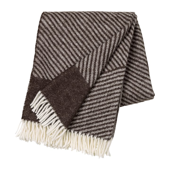 Stripes wool throw 130x185 cm, Brown NJRD