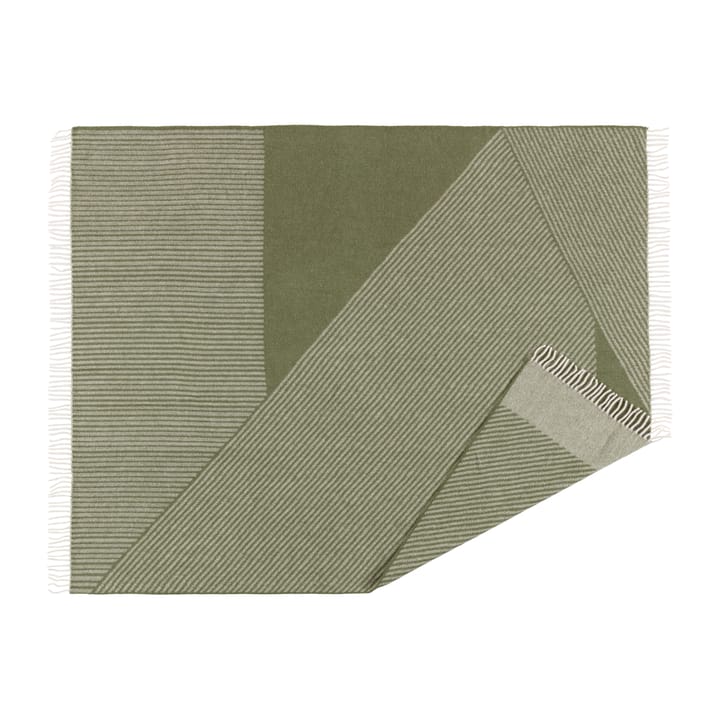 Stripes wool throw 130x185 cm, Green NJRD