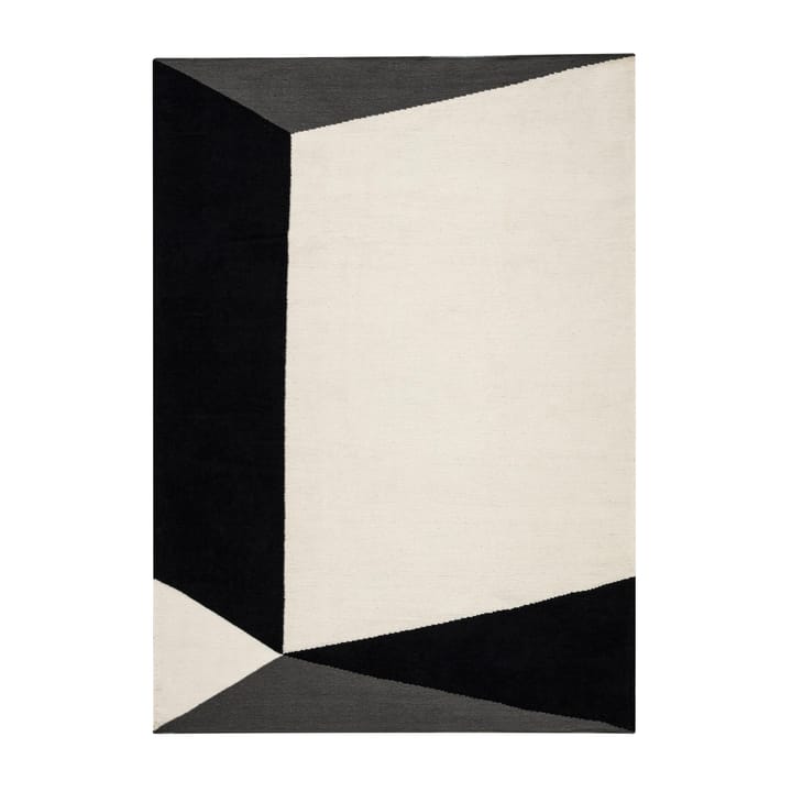 Triangles blocks kelim rug natural white, 170x240 cm NJRD