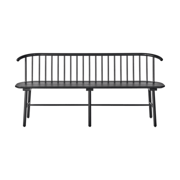 VIOR bench with backrest - Black lacquered oak - NJRD