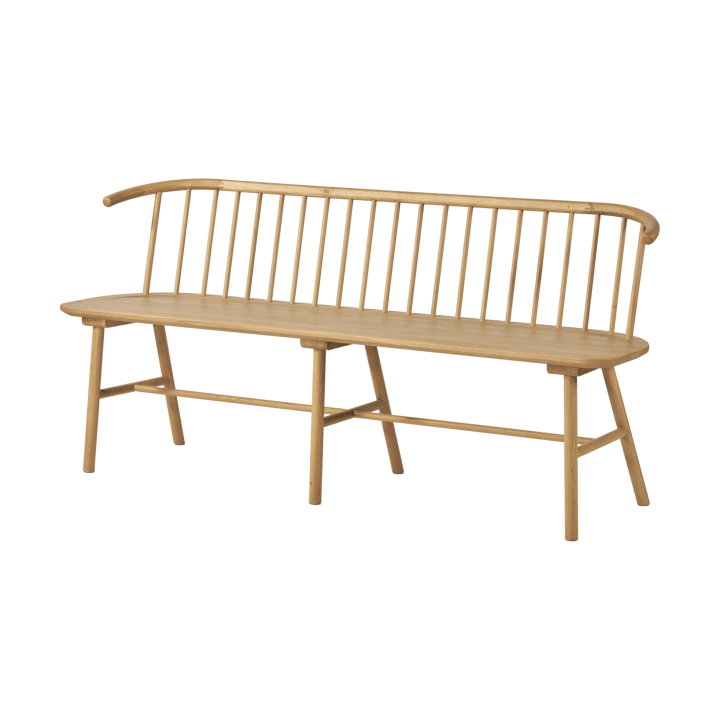 VIOR bench with backrest - Lacquered oak - NJRD