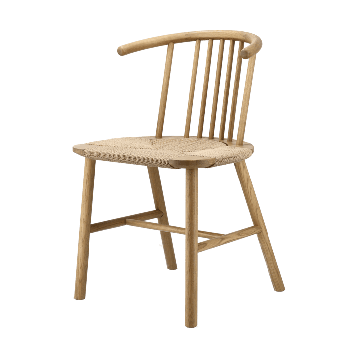 VIOR dining chair wicker seat, Lacquered oak-nature NJRD