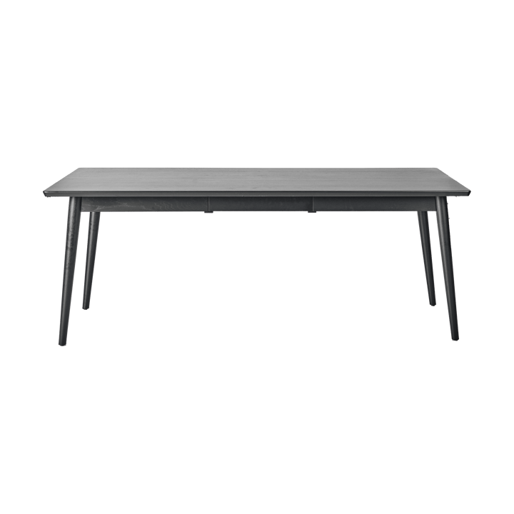 VIOR dining table 90x200 cm - Black lacquered oak - NJRD