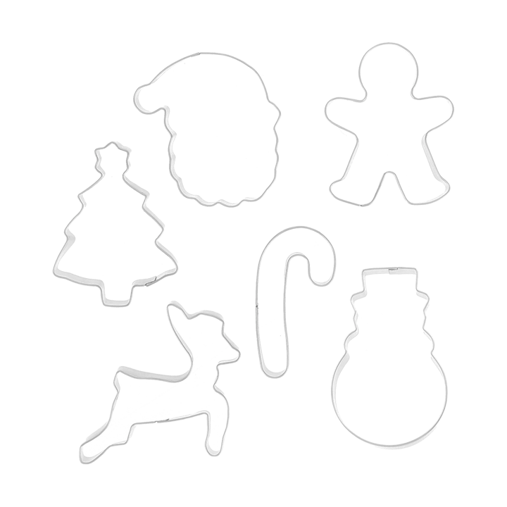 Nordwik gingerbread cutter christmas 6 pieces - Stainless steel - Nordwik