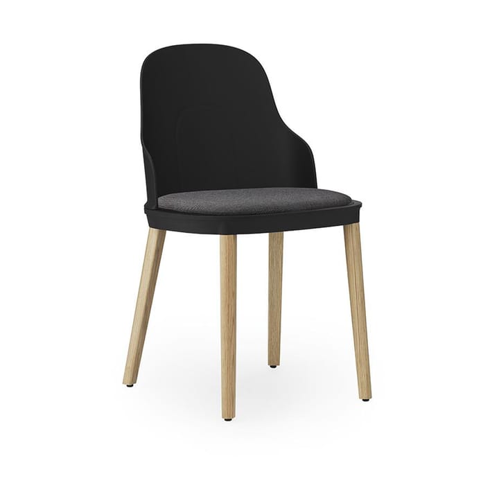 Allez chair with cushion and oak legs - Black - Normann Copenhagen