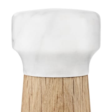 Craft salt mill oak-white marble - large - Normann Copenhagen