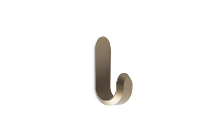 Curve mini hook 2-pack - Matte gold - Normann Copenhagen