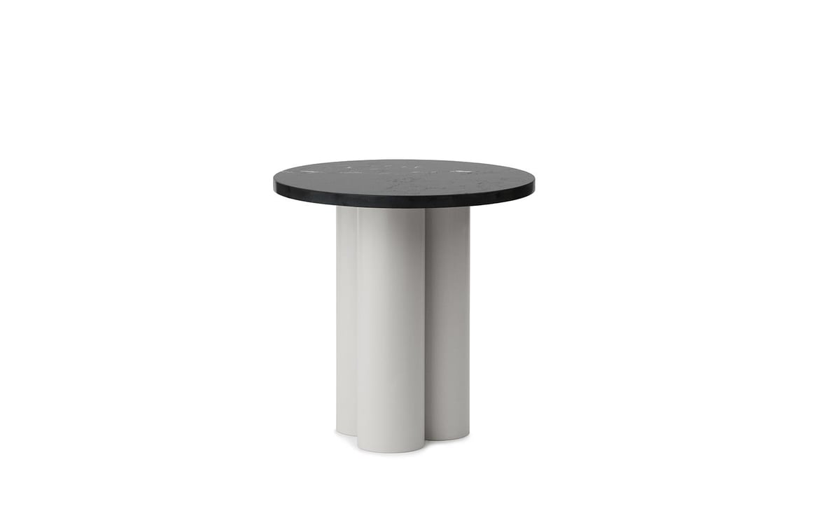 Normann Copenhagen Dit side table Ø40 cm Sand-black-marquina