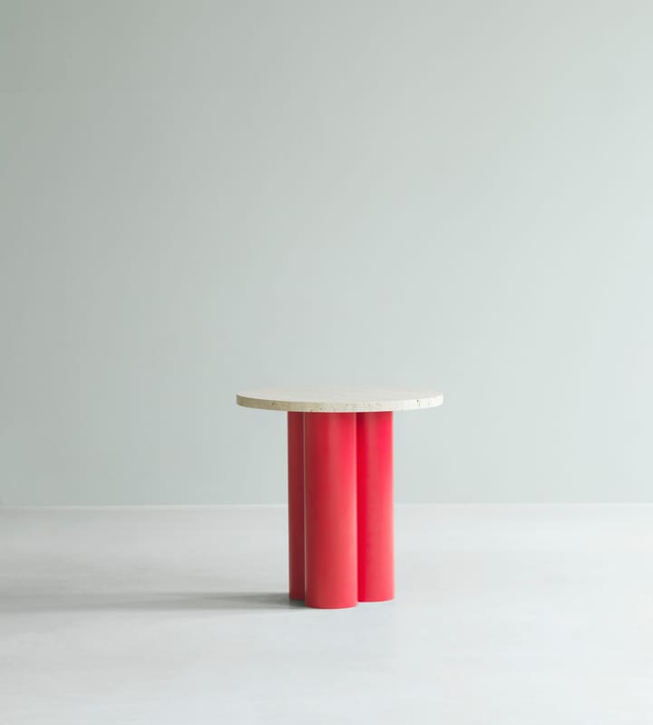 Dit side table Ø40 cm, Travertine Light-bright red Normann Copenhagen