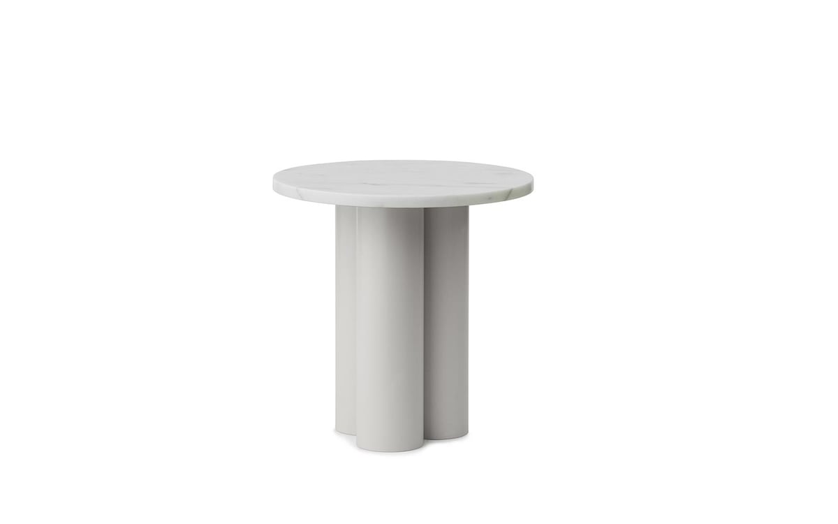 Normann Copenhagen Dit side table Ø40 cm White carrara