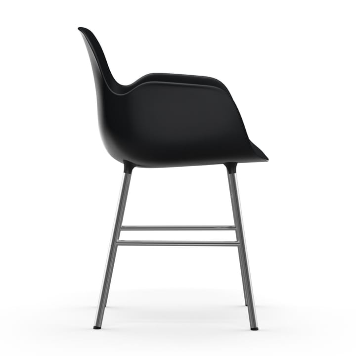 Form armchair chromed legs, Black Normann Copenhagen