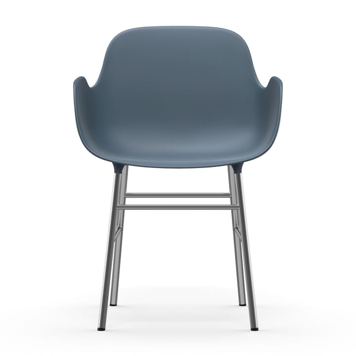 Form armchair chromed legs, Blue Normann Copenhagen