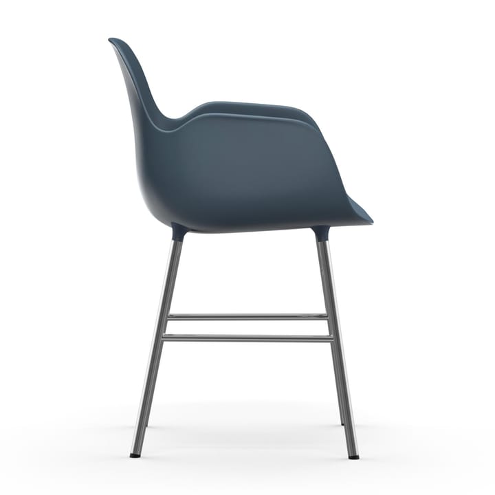 Form armchair chromed legs, Blue Normann Copenhagen