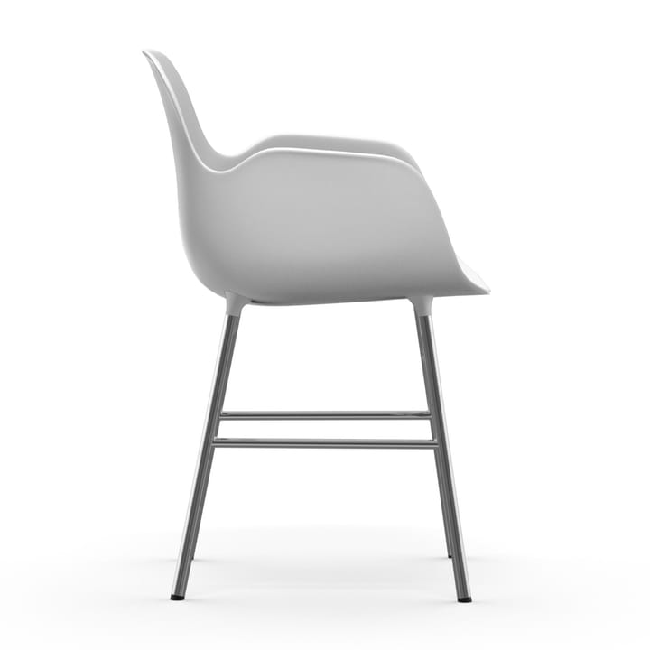 Form armchair chromed legs, White Normann Copenhagen