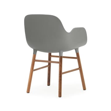 Form armchair - Grey, walnut legs - Normann Copenhagen