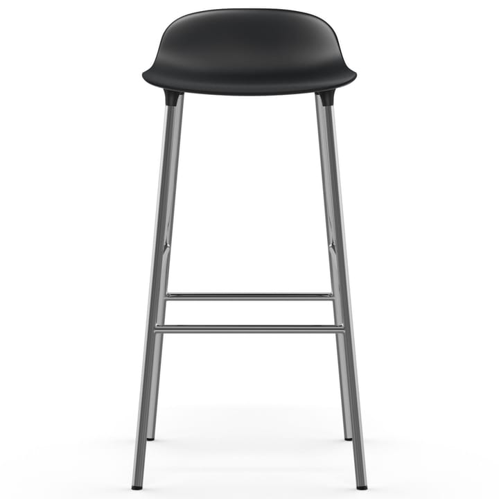 Form bar stool chrome leg 75 cm, black Normann Copenhagen