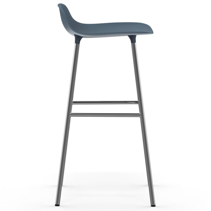 Form bar stool chrome leg 75 cm, blue Normann Copenhagen