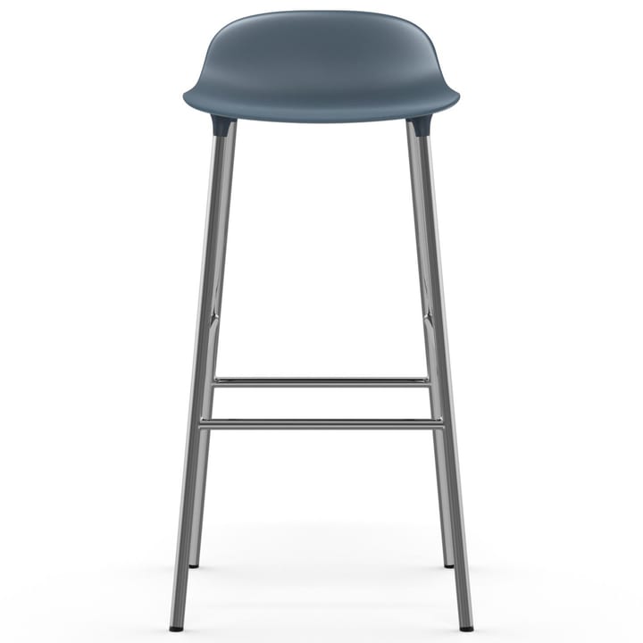 Form bar stool chrome leg 75 cm, blue Normann Copenhagen