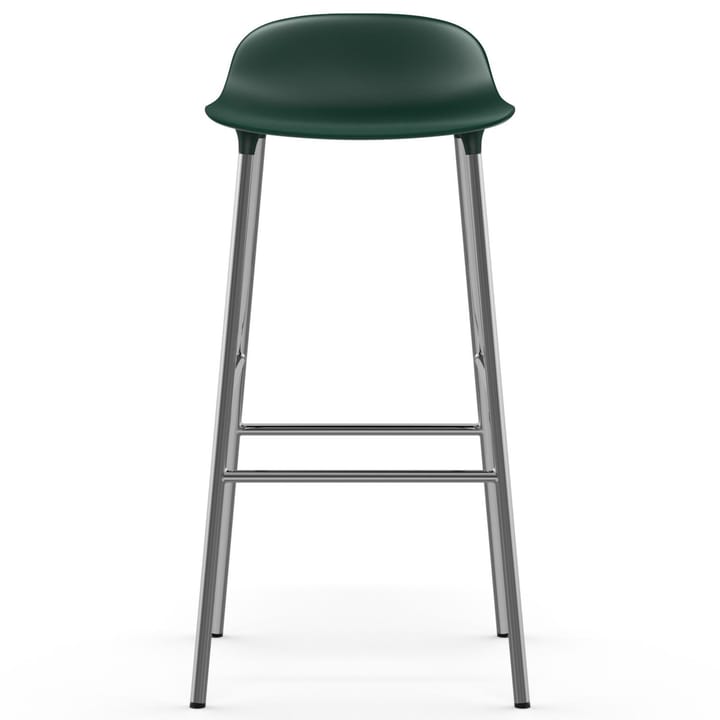 Form bar stool chrome leg 75 cm, green Normann Copenhagen