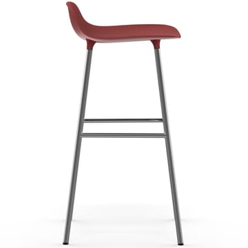 Form bar stool chrome leg 75 cm - red - Normann Copenhagen