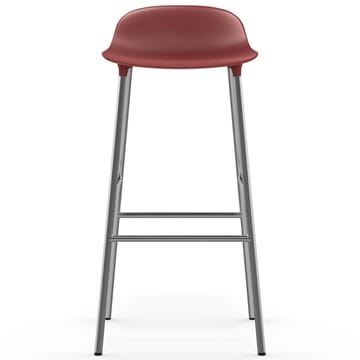 Form bar stool chrome leg 75 cm - red - Normann Copenhagen