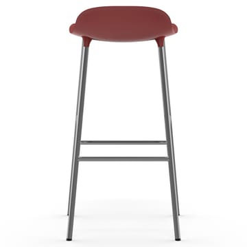 Form bar stool chrome leg 75 cm - red - Normann Copenhagen