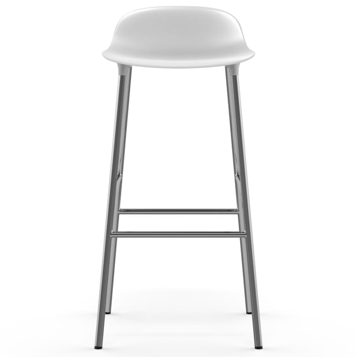 Form bar stool chrome leg 75 cm, white Normann Copenhagen