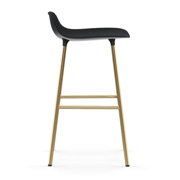 Form barstool bronze legs 75 cm - Black - Normann Copenhagen