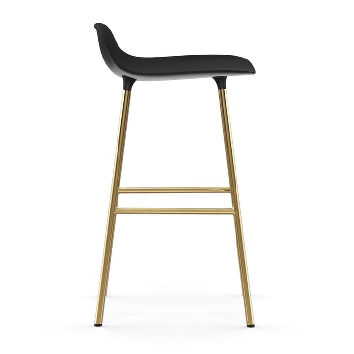 Form barstool bronze legs 75 cm, Black Normann Copenhagen