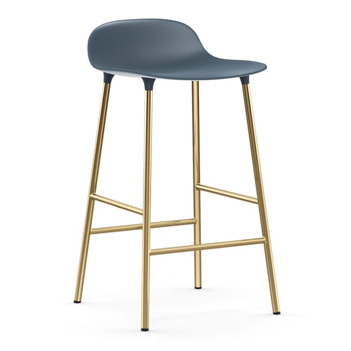 Form barstool bronze legs 75 cm, Blue Normann Copenhagen