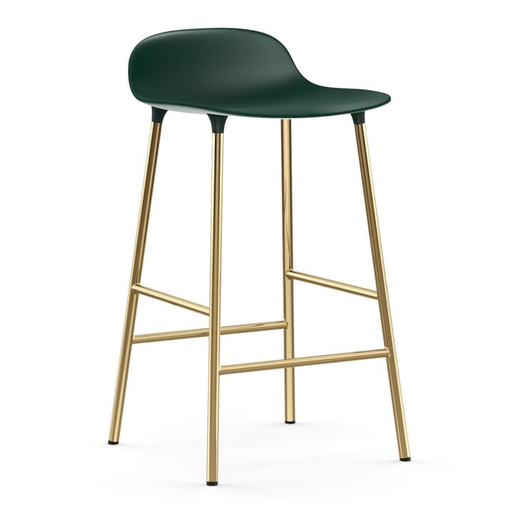 Form barstool bronze legs 75 cm - Green - Normann Copenhagen