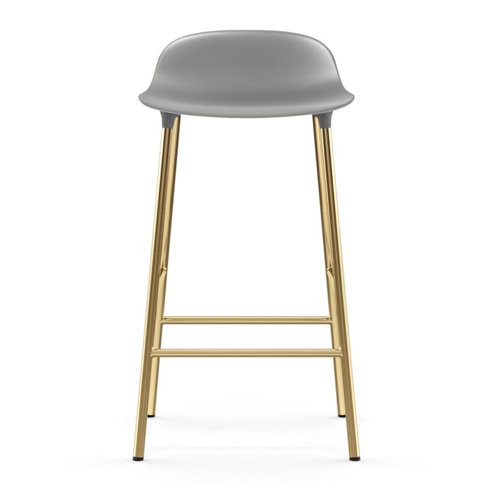 Form barstool bronze legs 75 cm, Grey Normann Copenhagen