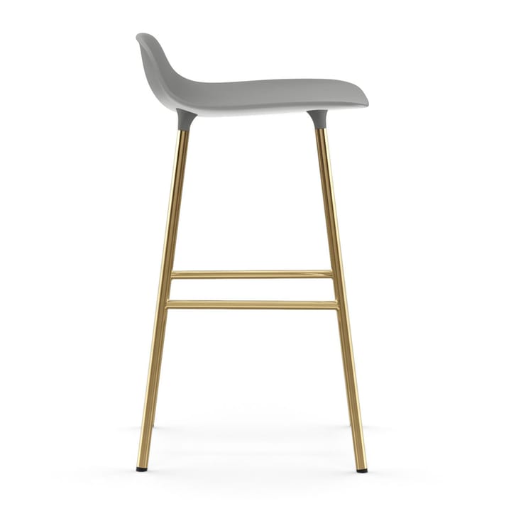 Form barstool bronze legs 75 cm, Grey Normann Copenhagen