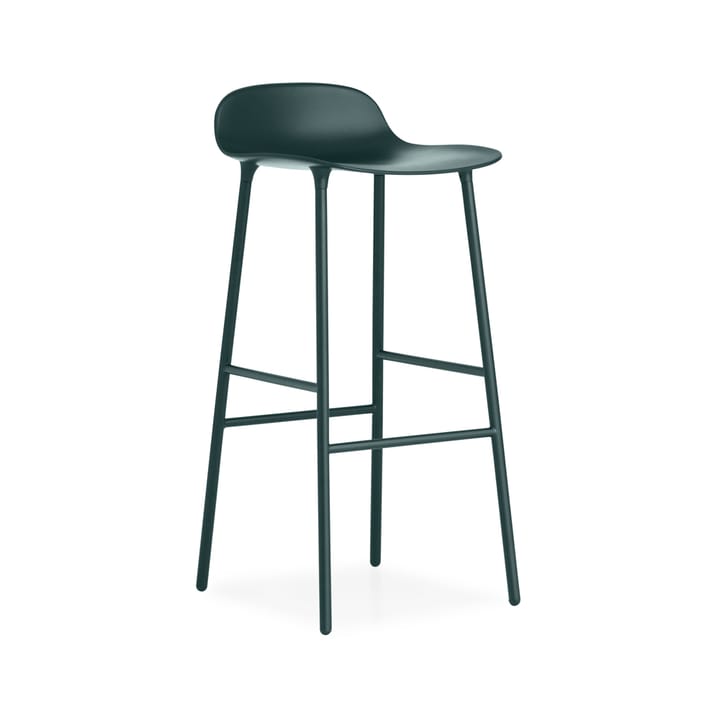 Form Barstool high - Green, green-lacquered steel legs - Normann Copenhagen