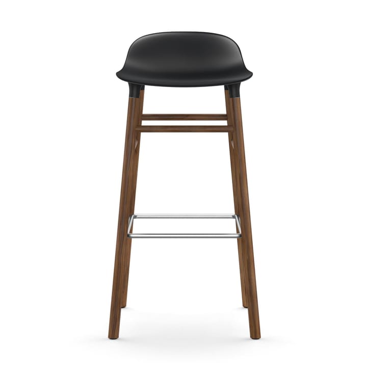 Form barstool walnut legs 75 cm, Black Normann Copenhagen