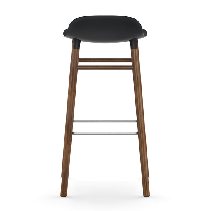 Form barstool walnut legs 75 cm, Black Normann Copenhagen